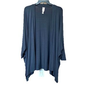 Wynne Layers Cardigan XL Open Front Gray Lagen Minimalist Boxy Basic